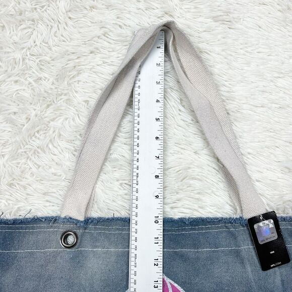 NFL Indianapolis Colts Blue Denim Breast Cancer Tote Bag - Picture 4 of 8